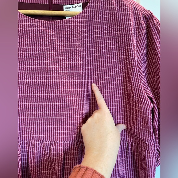 Frank & Oak Textured Raspberry Mini Dress - Picture 6 of 6